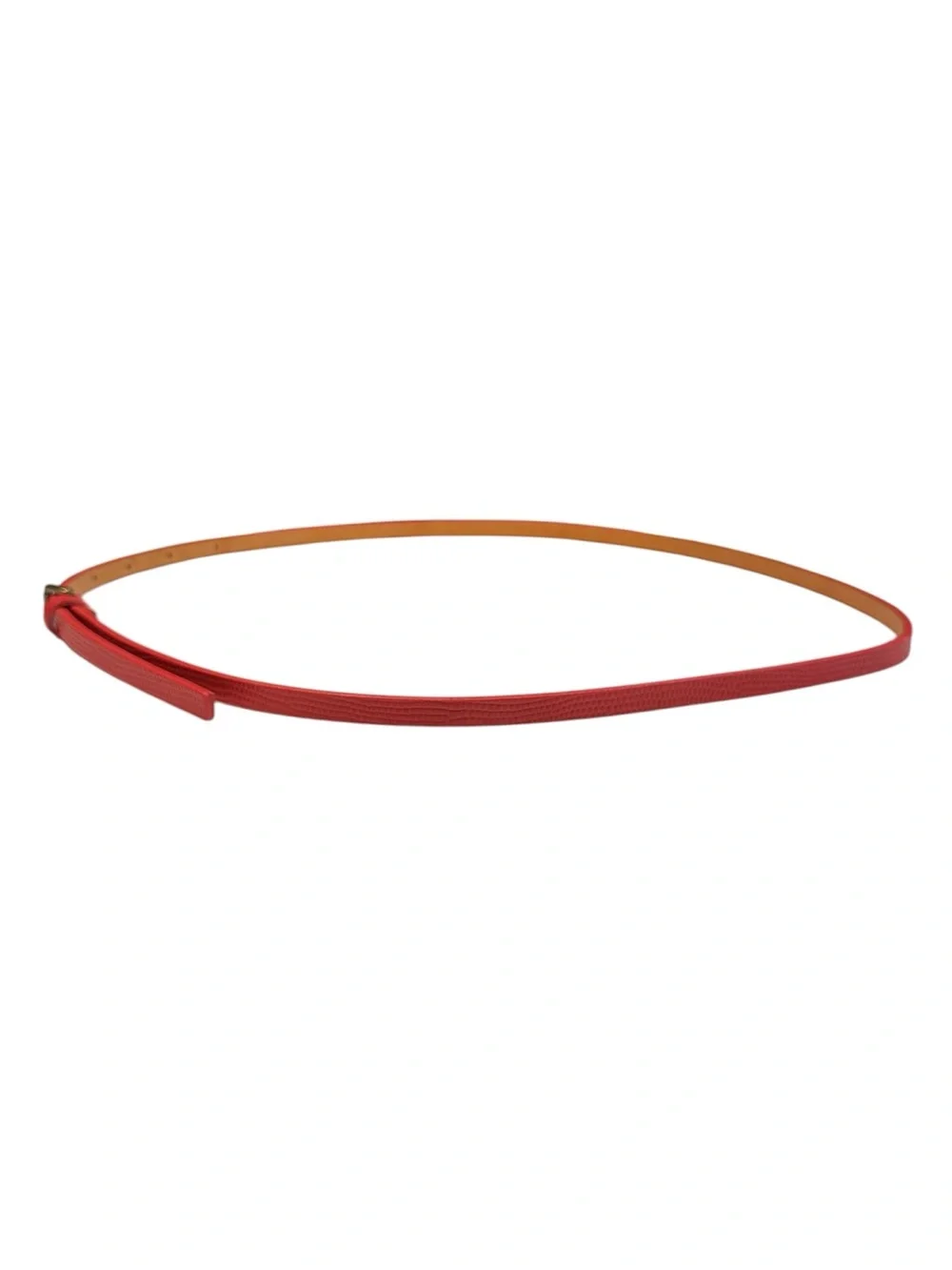 Vintage GAP Red Embossed Cow Leather Extra Skinny Belt USA Women's Size S